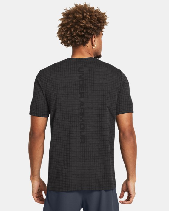 Men's UA Seamless Grid Short Sleeve, Gray, pdpMainDesktop image number 1
